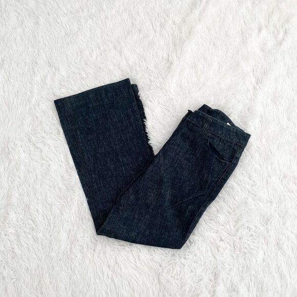 Yves Saint Laurent Flare Denim Jeans in Dark Blue - Picture 1 of 12